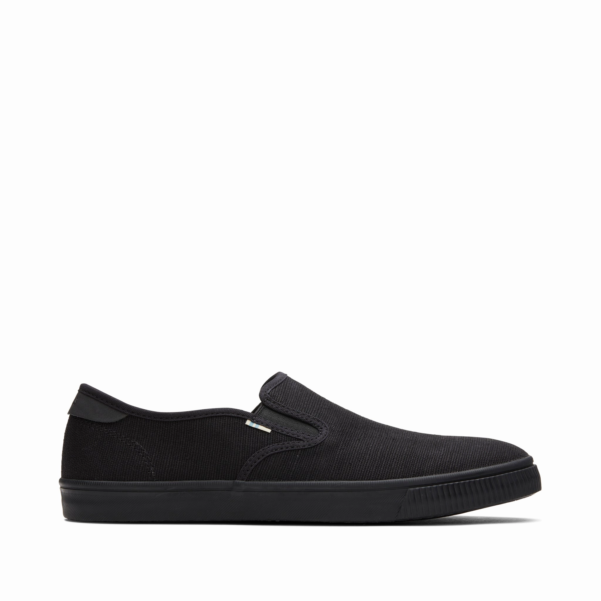 Baja All Black Heritage Canvas Slip On Sneaker running in dry conditions shoes