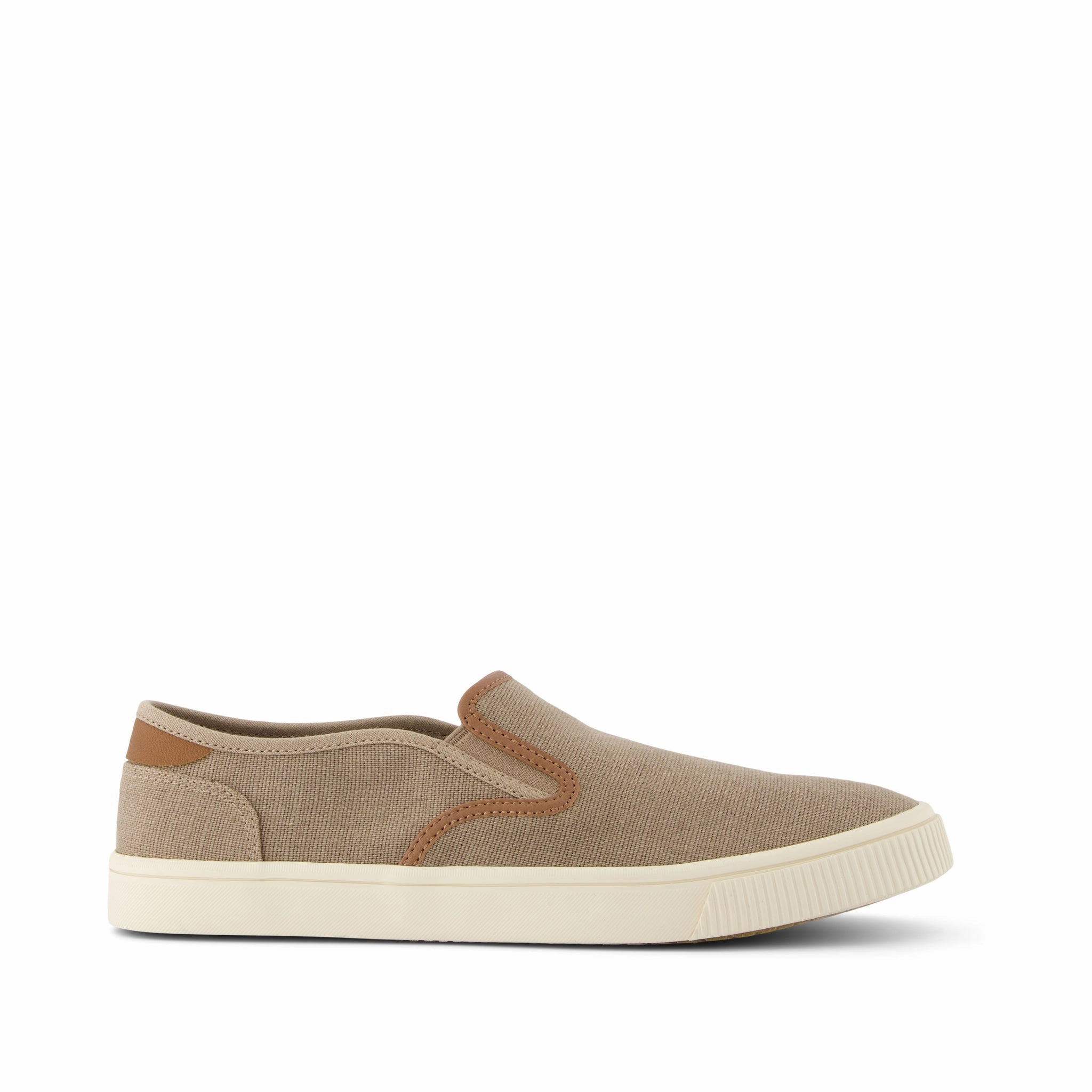 Baja Taupe Heritage Canvas Slip On Sneaker color - black