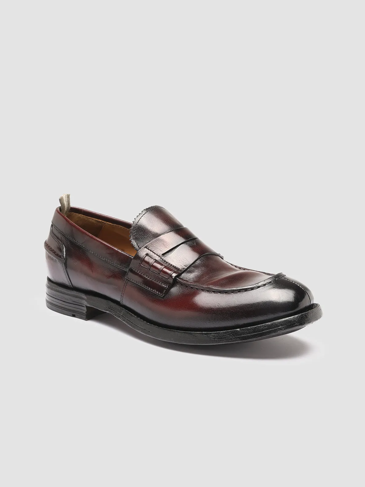 Rain Resistant Team Project BALANCE 011- Burgundy Leather Penny Loafers
