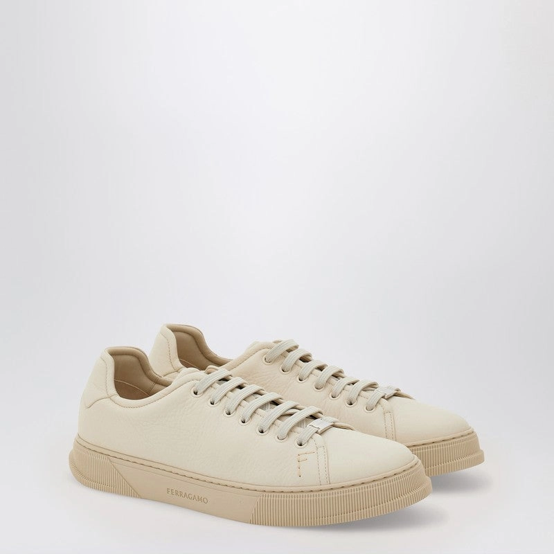 Ferragamo Men's Mascarpone-Colo Leather Sneakers Energy return