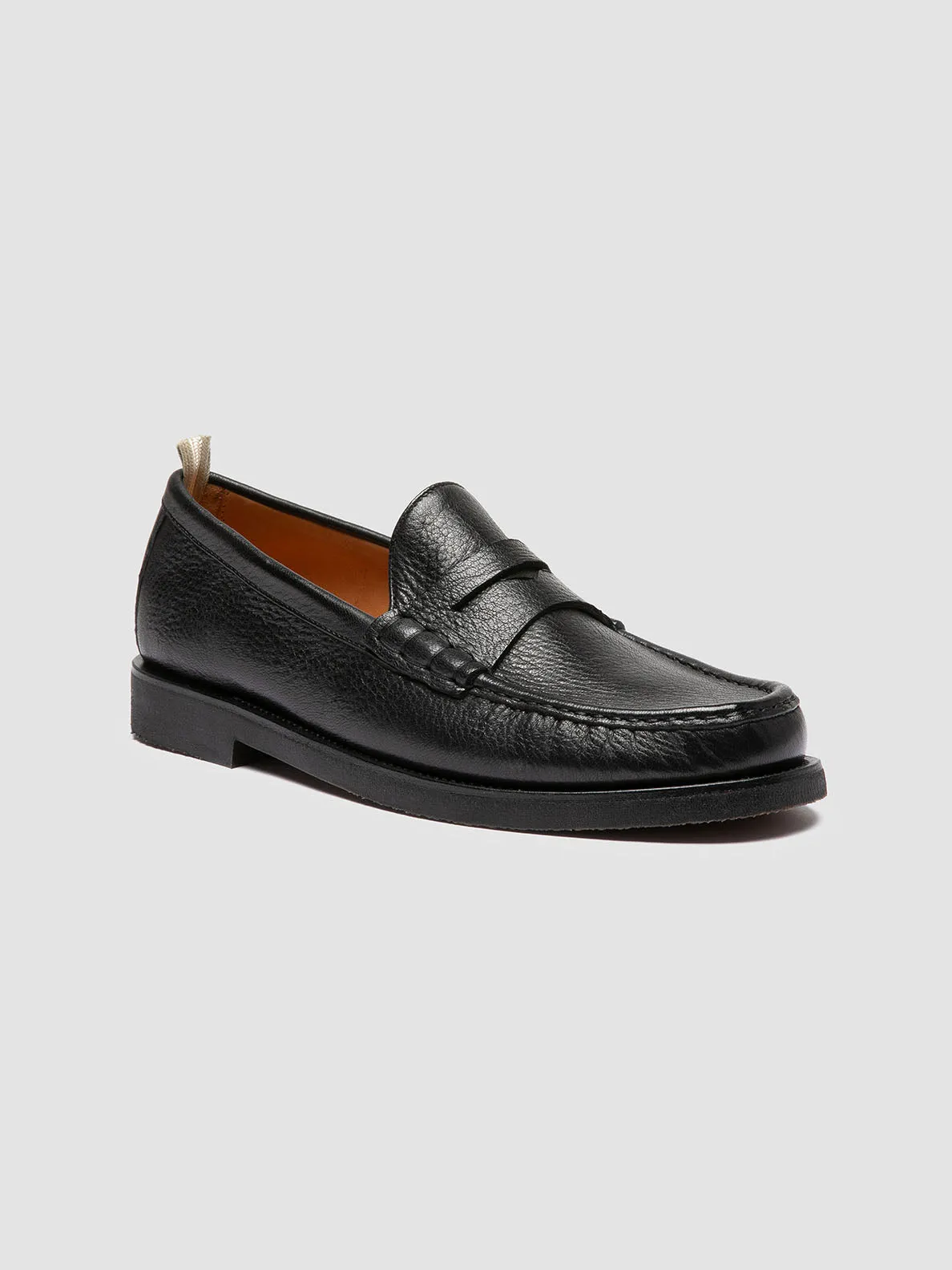 Office Ready BALFRON FLEXI 001 - Black Leather Penny Loafers