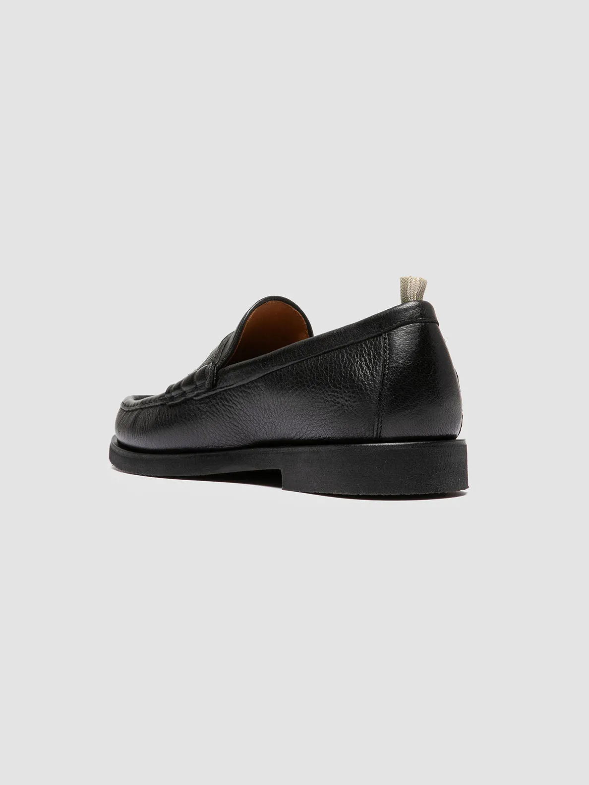 slim fit BALFRON FLEXI 001 - Black Leather Penny Loafers