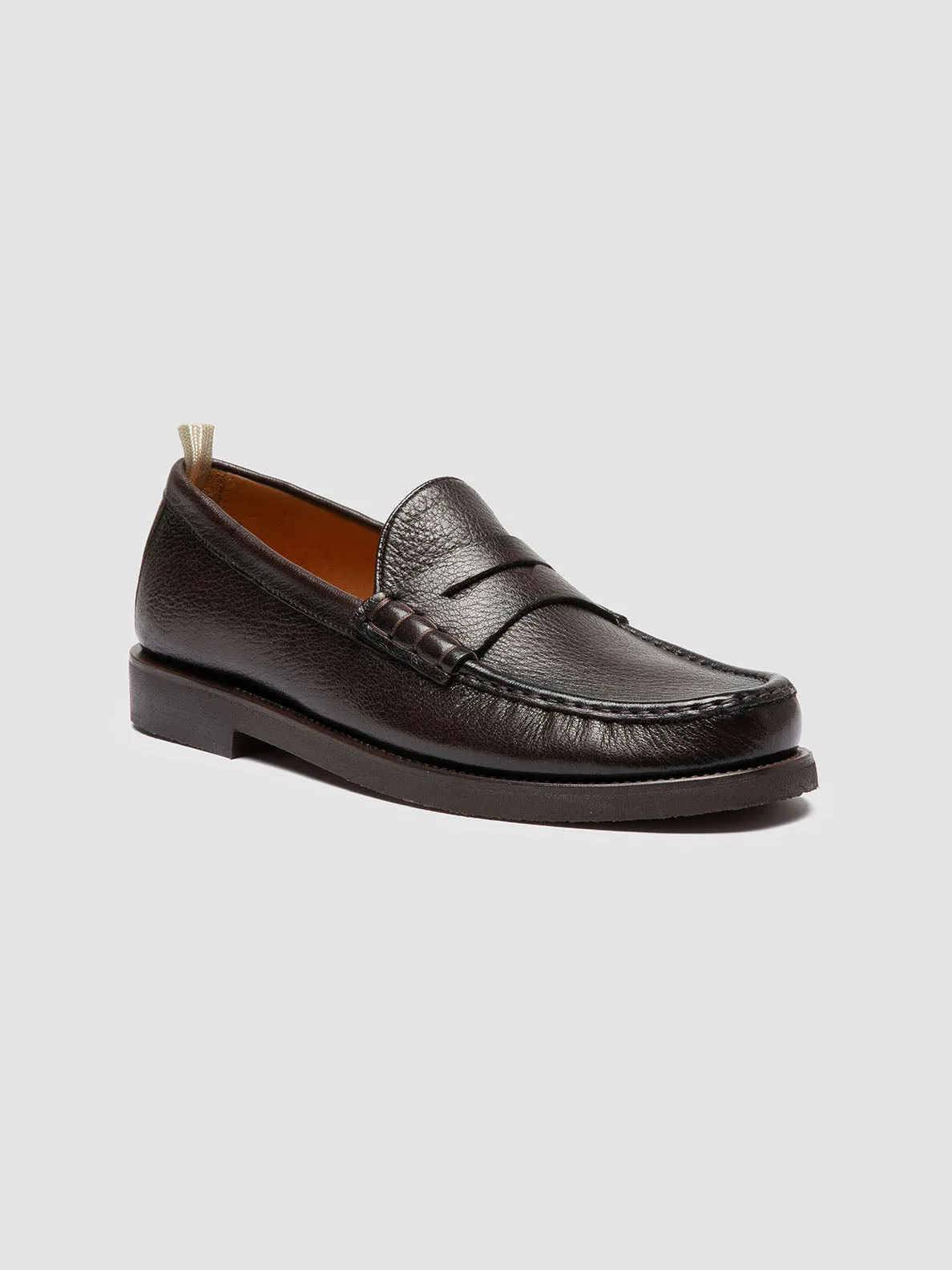 Comfortable Walk BALFRON FLEXI 001 - Dark Brown Leather Penny Loafers