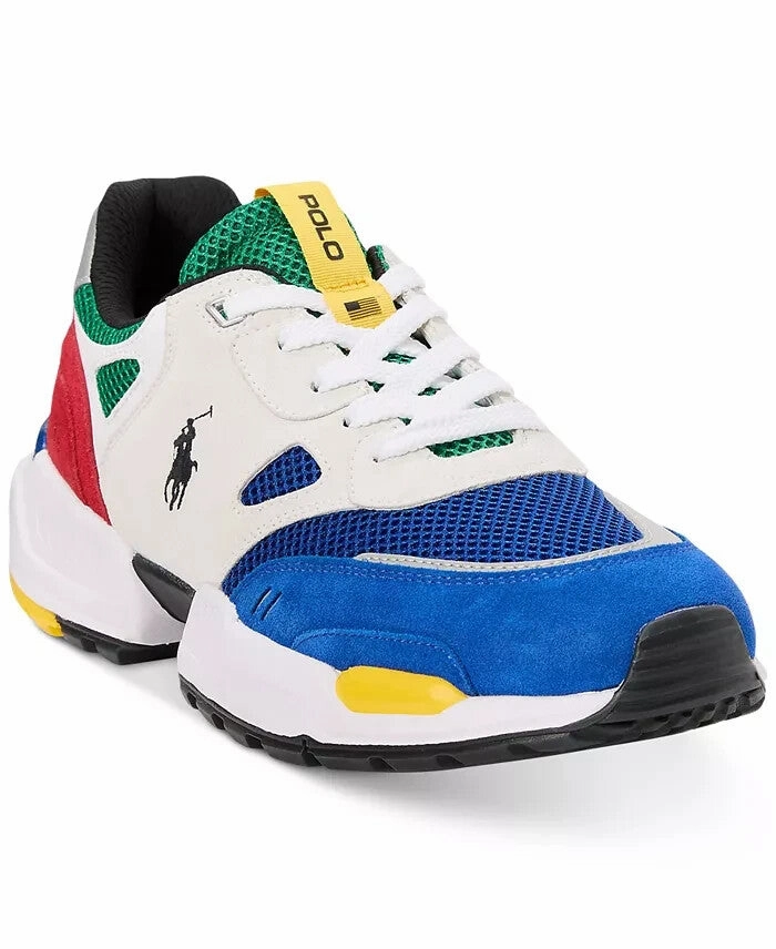 Polo Ralph Lauren Jogger Men's  Multi Colorblock Sneaker Shoes ZPO3947 Machine washable care Street Running