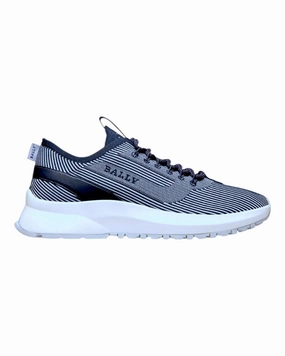 Urban rainy - day running shoes Bally Dean 6303305 Men's Dusty White/Midnight Fabric & Leather Sneaker