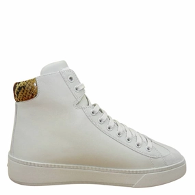 Casual Wear Bally Dusty White Randy Mid High-Top Sneakers