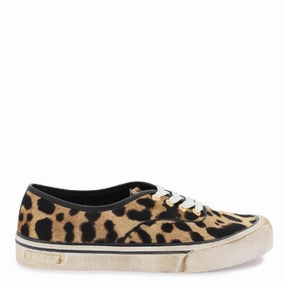 Bally Lyder Leopart Print Low-Top Sneakers running with a hydration pack