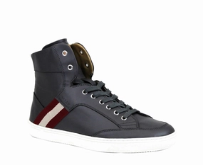 running in a community park shoes Bally Men's Calf Leather Hi-top Sneaker With   -