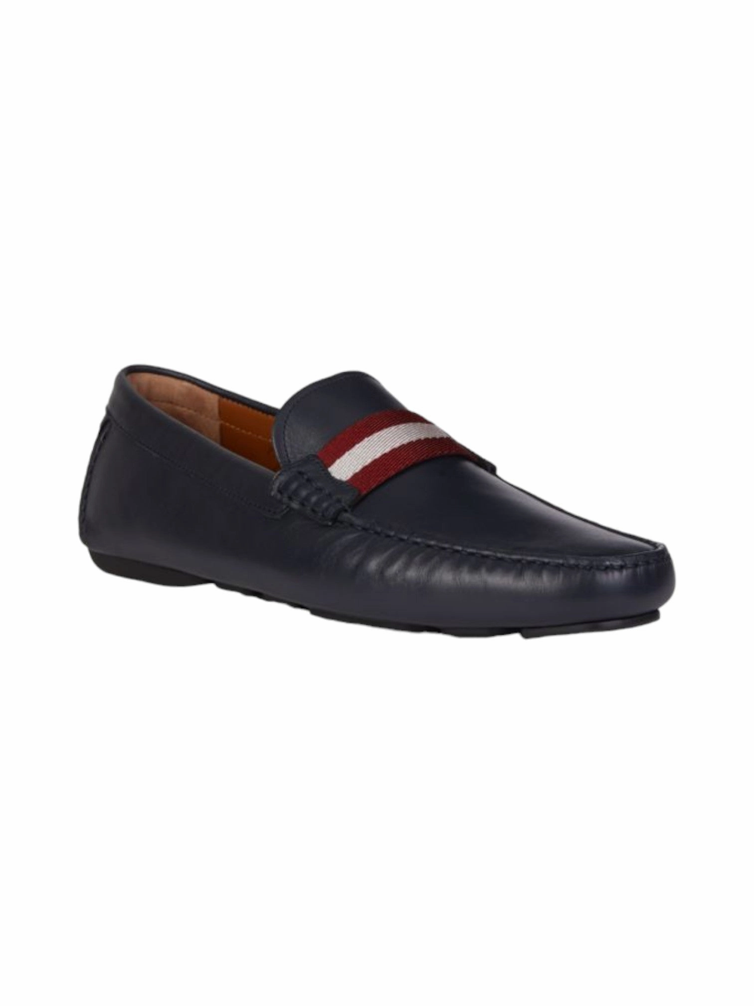 Bally Waltec Men's 6198385 Navy Blue Leather Loafer Calorie Counting
