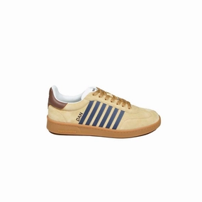 Beige Suede Leather Boxer Sneakers customizable shoe modification