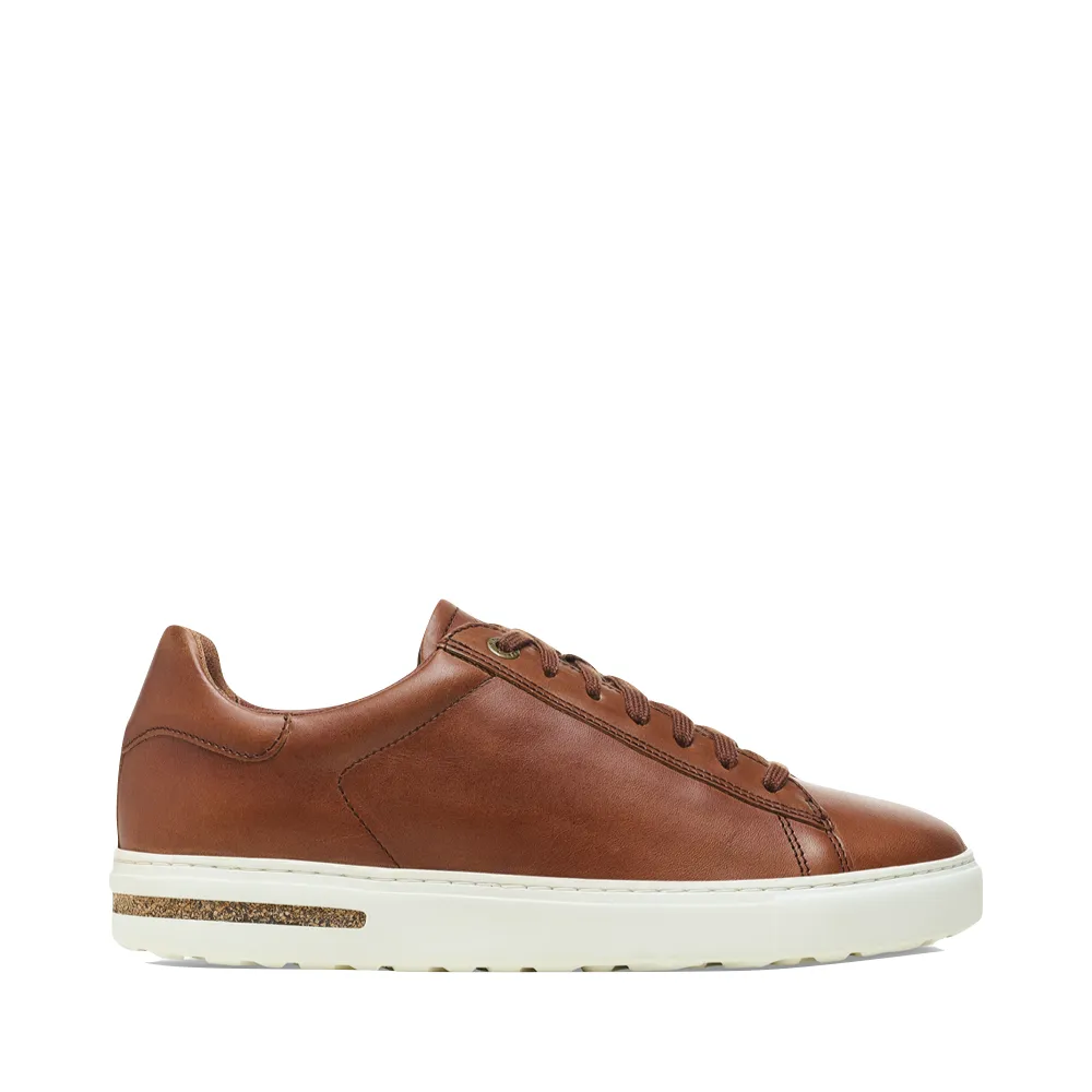 running in dry tracks shoes heel - strike shoe response Birkenstock Men's Bend Low Leather Sneaker in Cognac