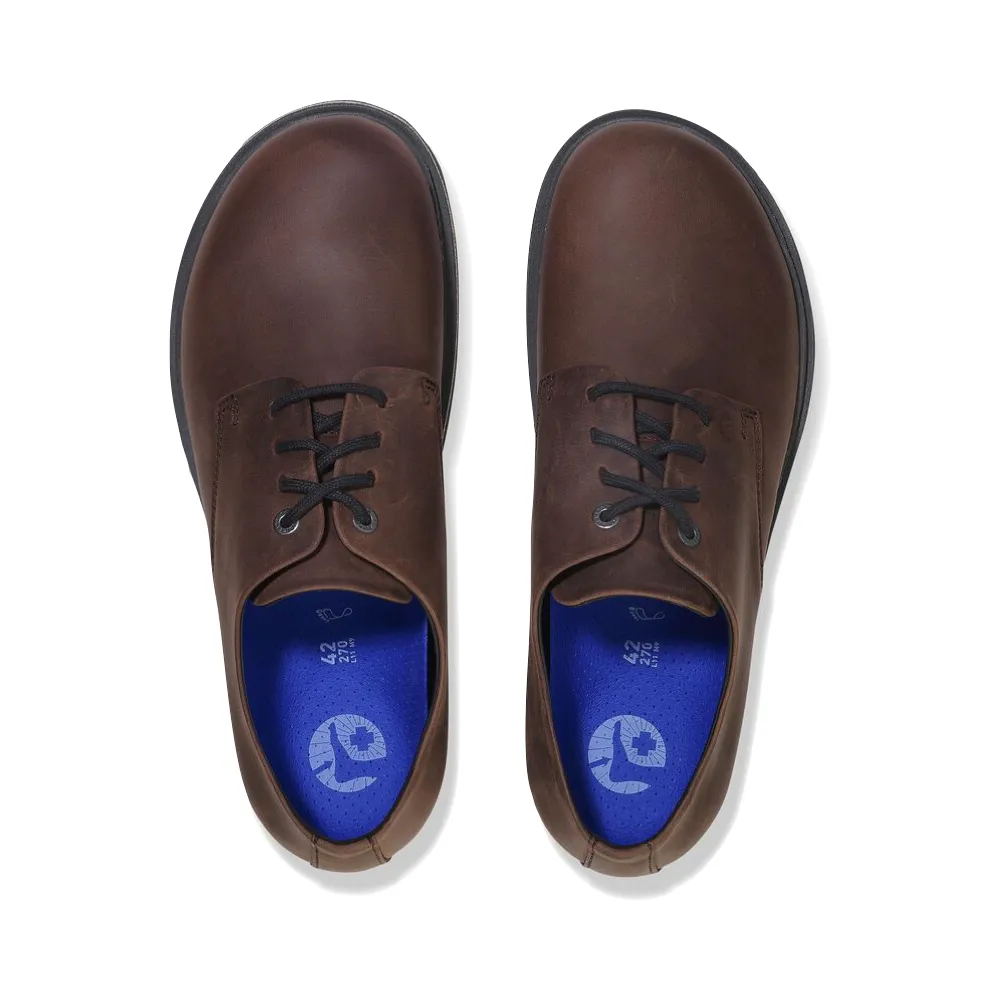 Retro Style Birkenstock Men's Highwood Oiled Leather Low Lace in Habana Brown