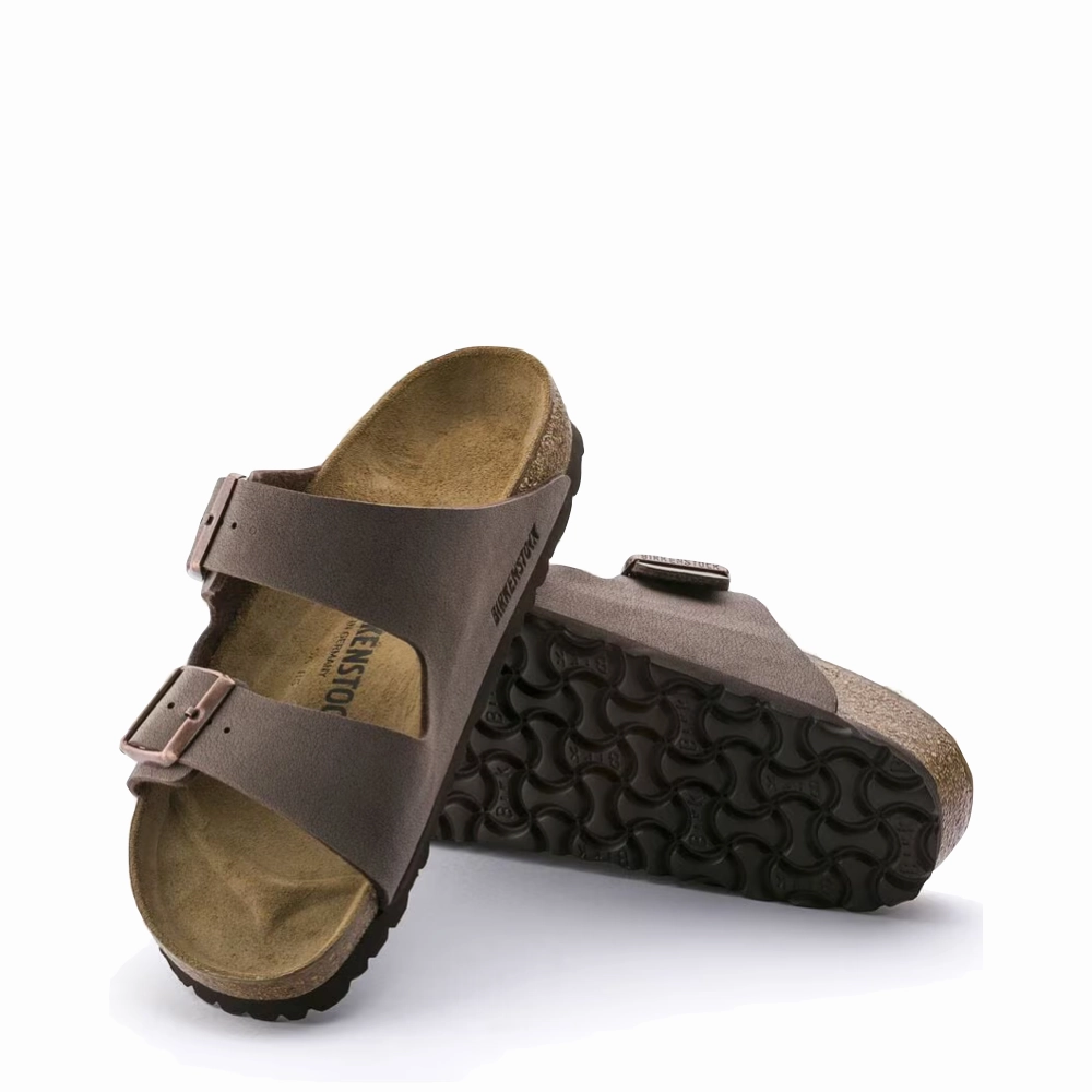 Birkenstock Arizona Birkibuc Sandal in Mocha Soft Hug