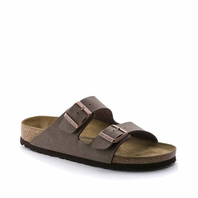 Birkenstock Arizona Birkibuc Sandal in Mocha Adjustable Sole Trendy Footwear for Summer
