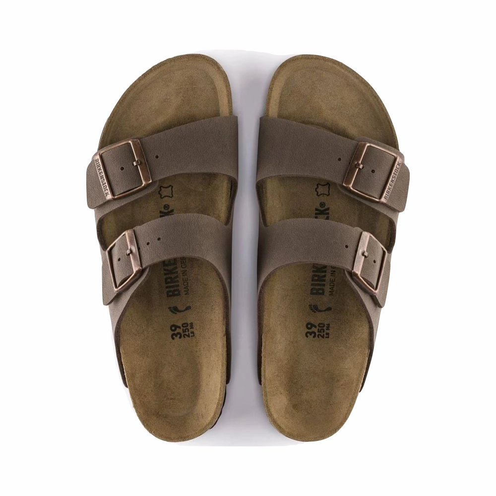 Comfortable Footwear For Outdoors Trendy Birkenstock Arizona Birkibuc Sandal in Mocha