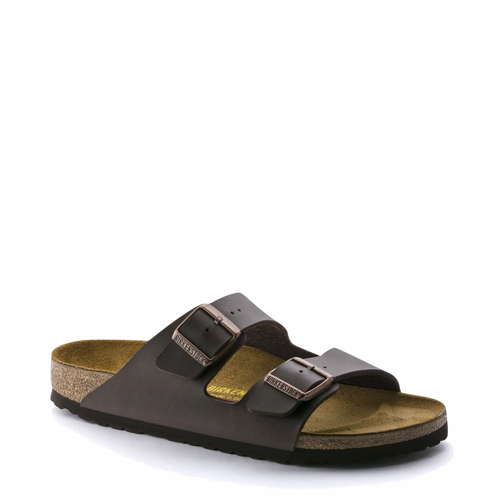 Birkenstock Arizona Birko-Flor Sandal in Brown Soft Leather