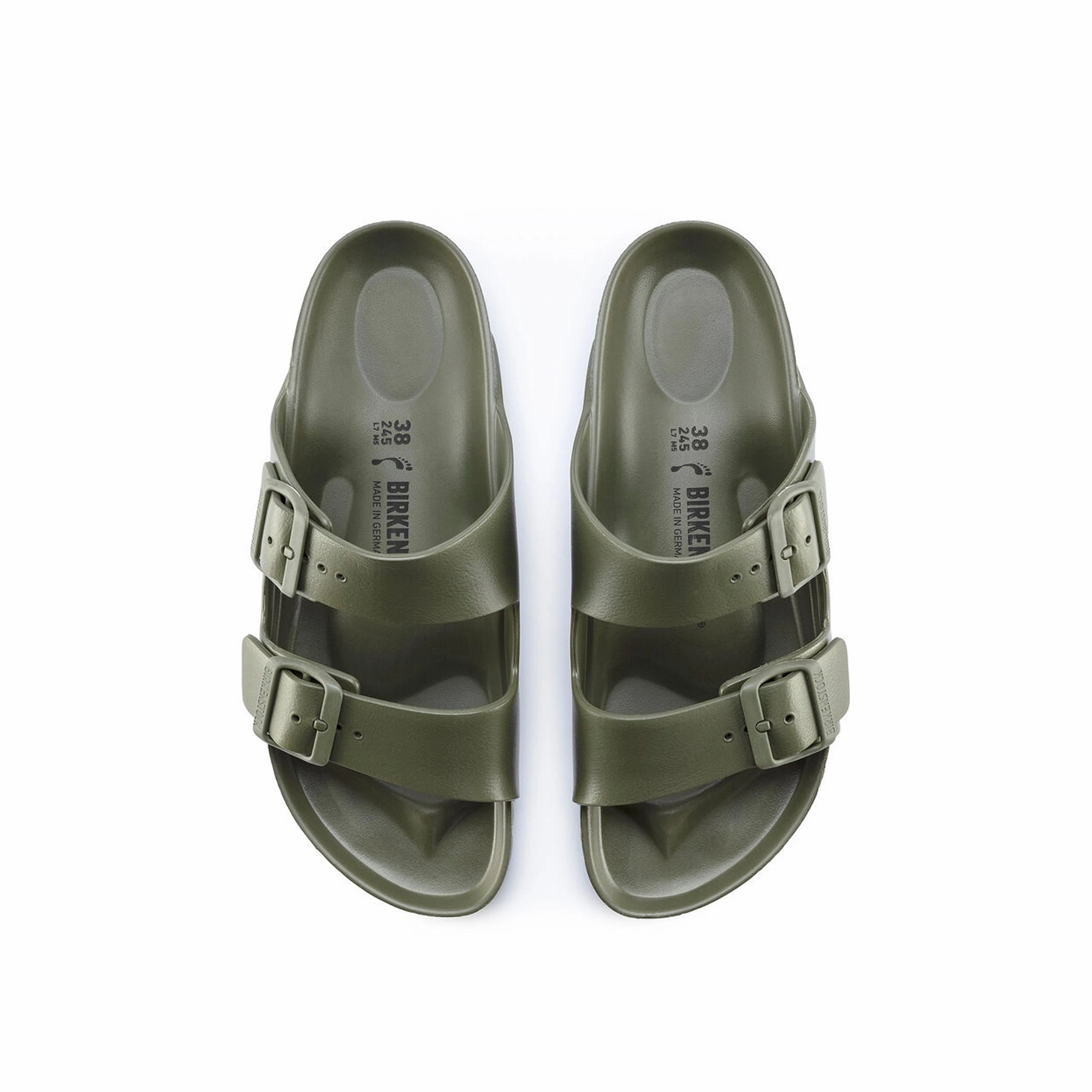 Beach-ready Footwear Quick Comfort Birkenstock Mens Arizona EVA Sandals Khaki