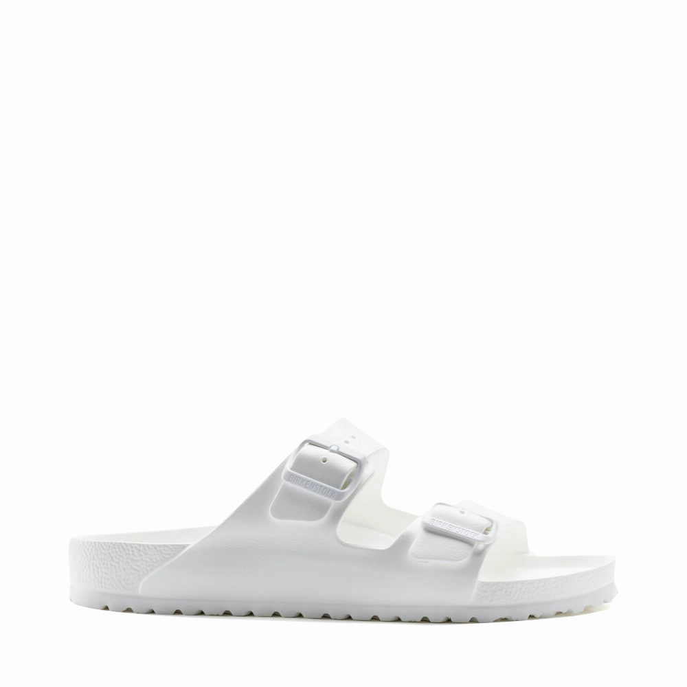 Minimal Wear Wrap Around Strap Birkenstock Women's Arizona EVA Sandal in White