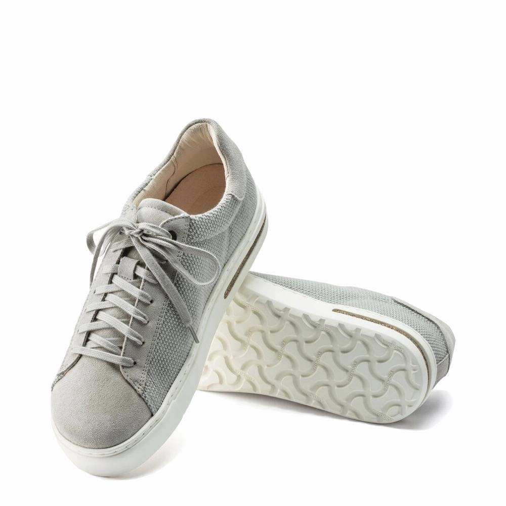 Birkenstock Women's Bend Canvas Lace Sneaker in Whale Gray Fresh Steps