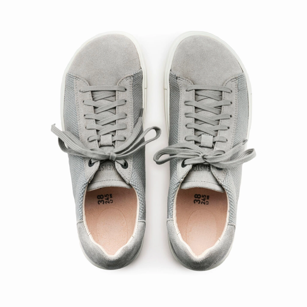 Birkenstock Women's Bend Canvas Lace Sneaker in Whale Gray Clean Line