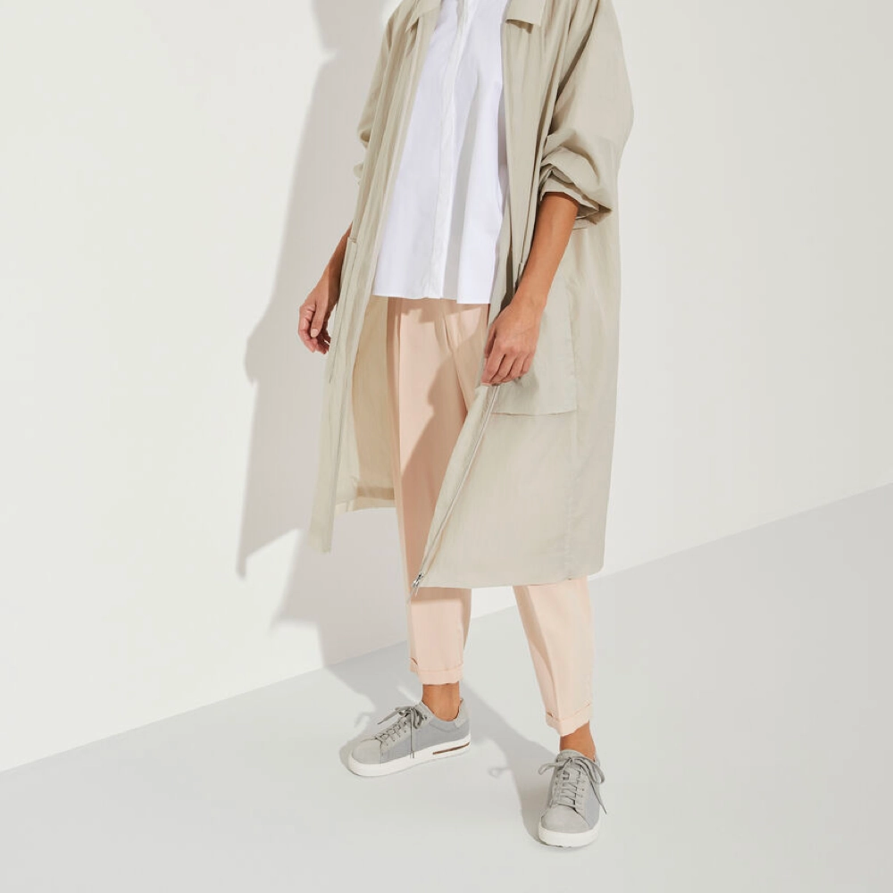 Birkenstock Women's Bend Canvas Lace Sneaker in Whale Gray Quick Gear youth trend