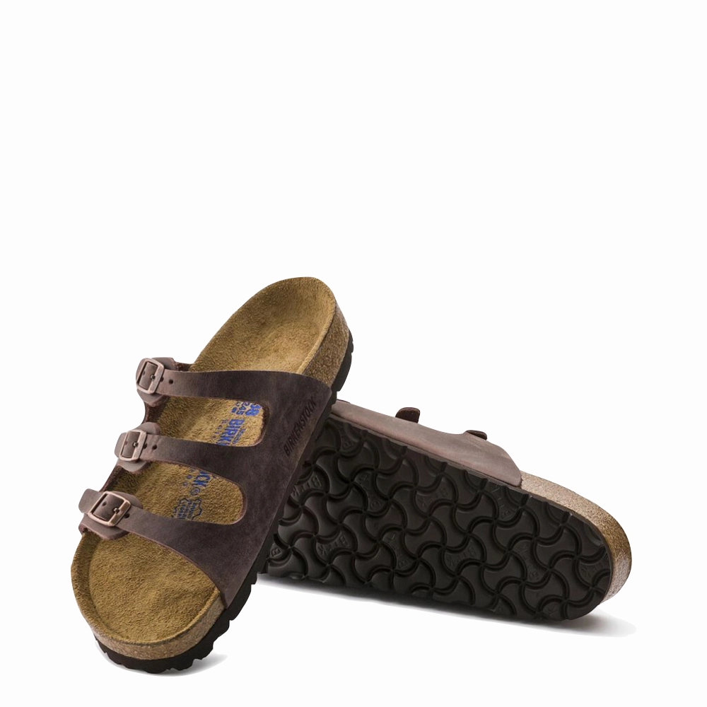 Ergonomic Design Birkenstock Women's Florida Soft Footbed Leather Sandal in Habana Brown