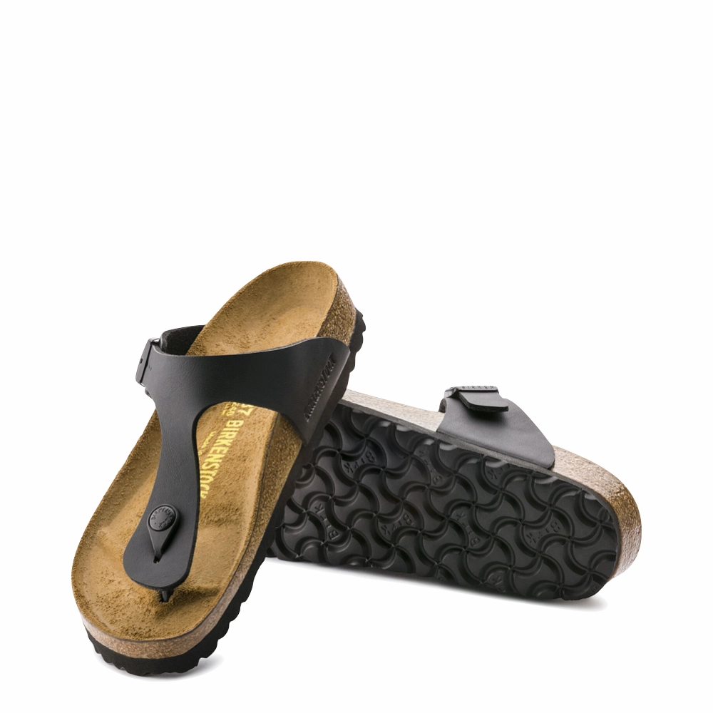 Airy Feeling Active Day Birkenstock Women's Gizeh Birko-Flor Thong Sandal in Black