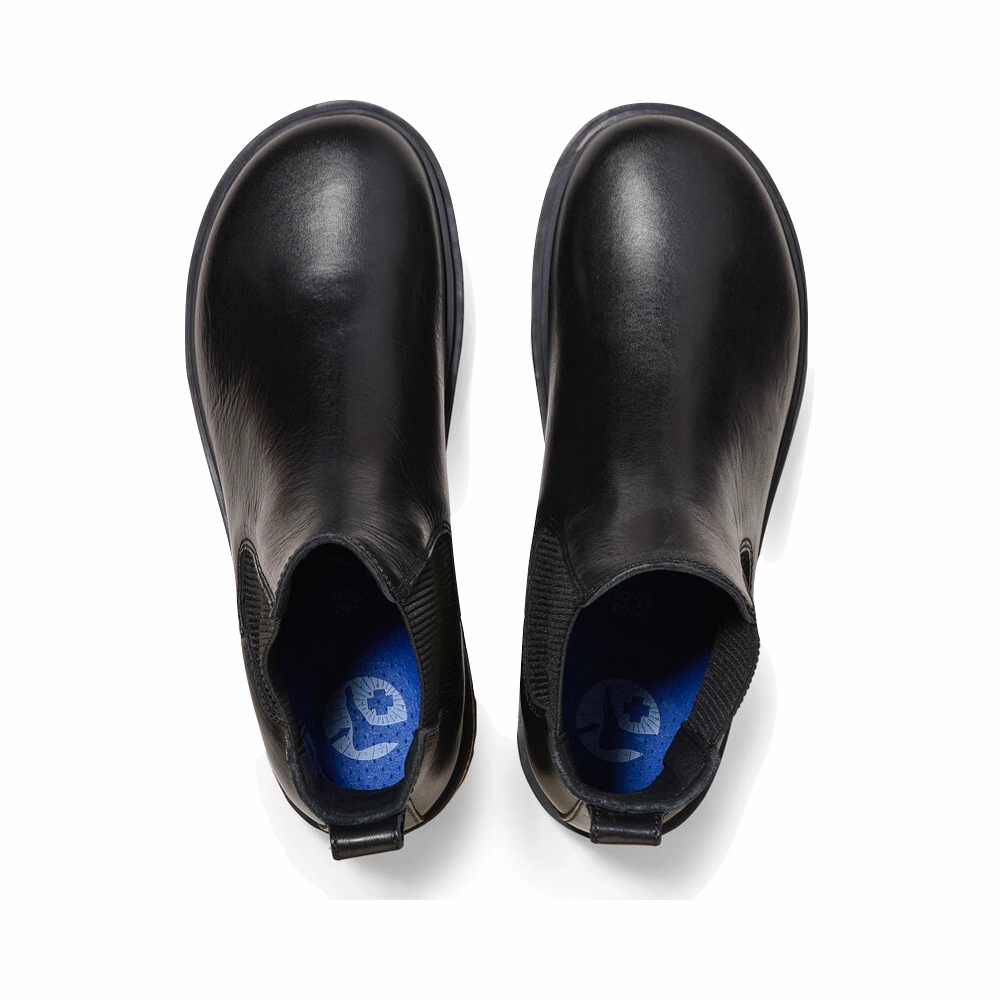 Cozy Support Birkenstock Women's Highwood Leather Pull On Chelsea Boot in Black