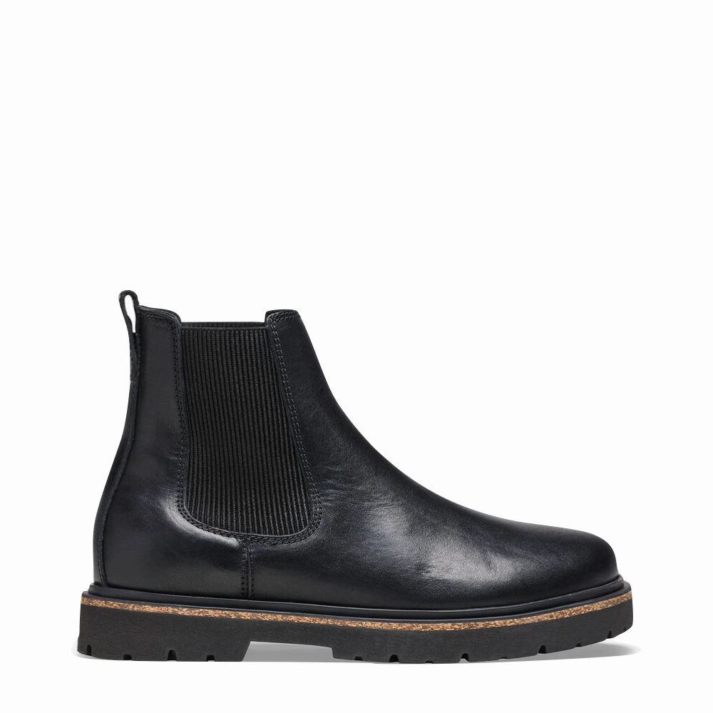 Birkenstock Women's Highwood Leather Pull On Chelsea Boot in Black Ready Step Urban Everyday