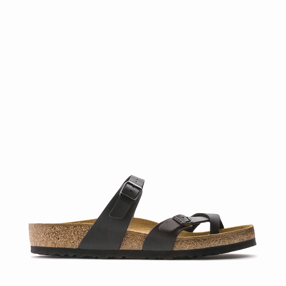 Functional Footwear Park Friendly Birkenstock Women's Mayari Birko-Flor Toe Loop Sandal in Black