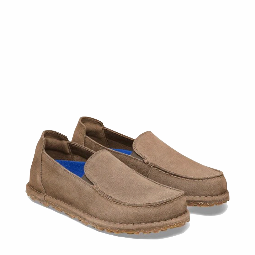 Chat Walk Outdoor Footwear Birkenstock Women's Utti Slip On Loafer in Gray Taupe