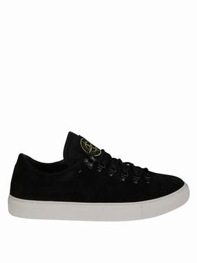 Black Low Top Sneakers Stretchable Material