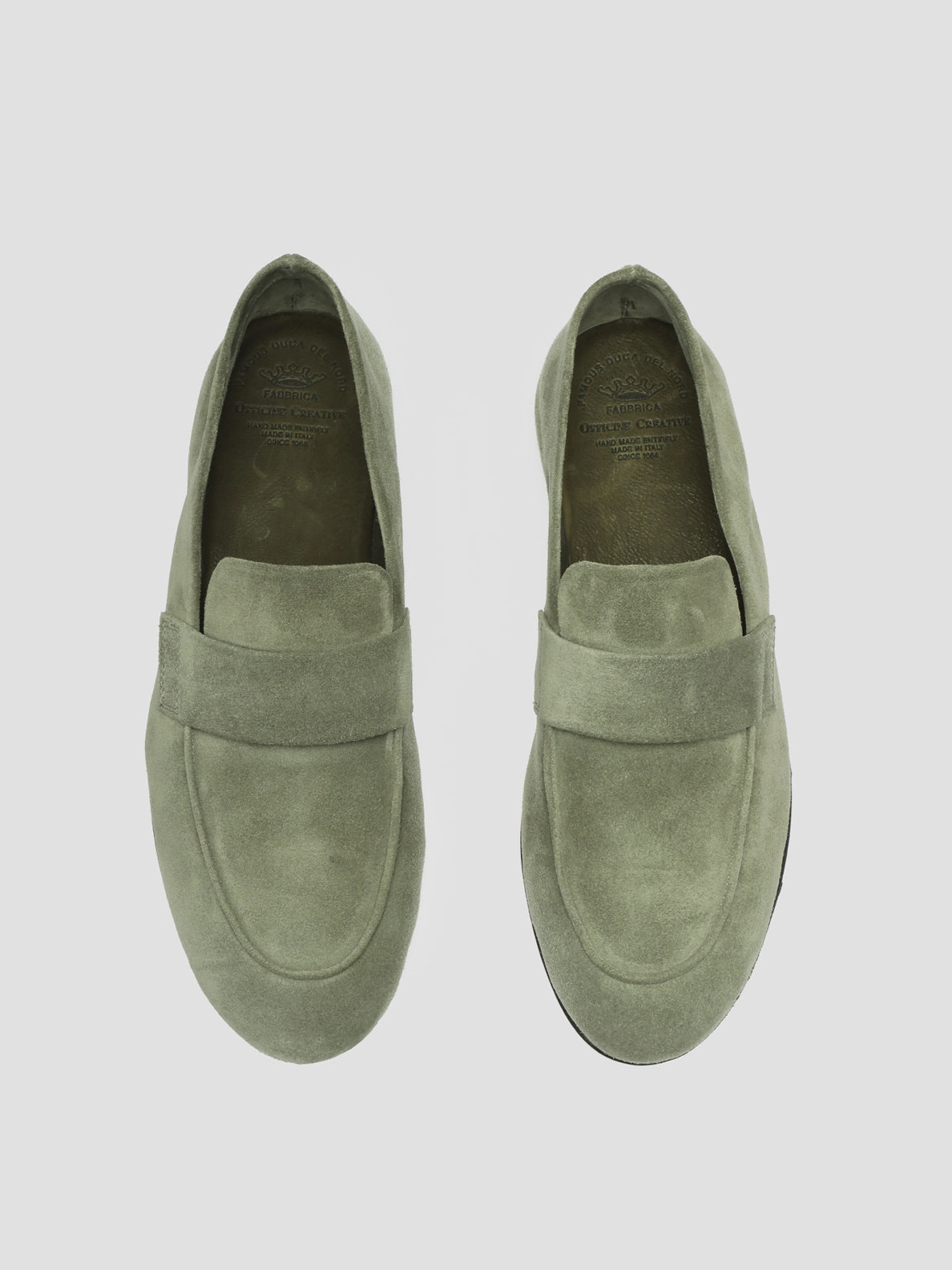 BLAIR 001 - Green Suede Loafers Flex Walk