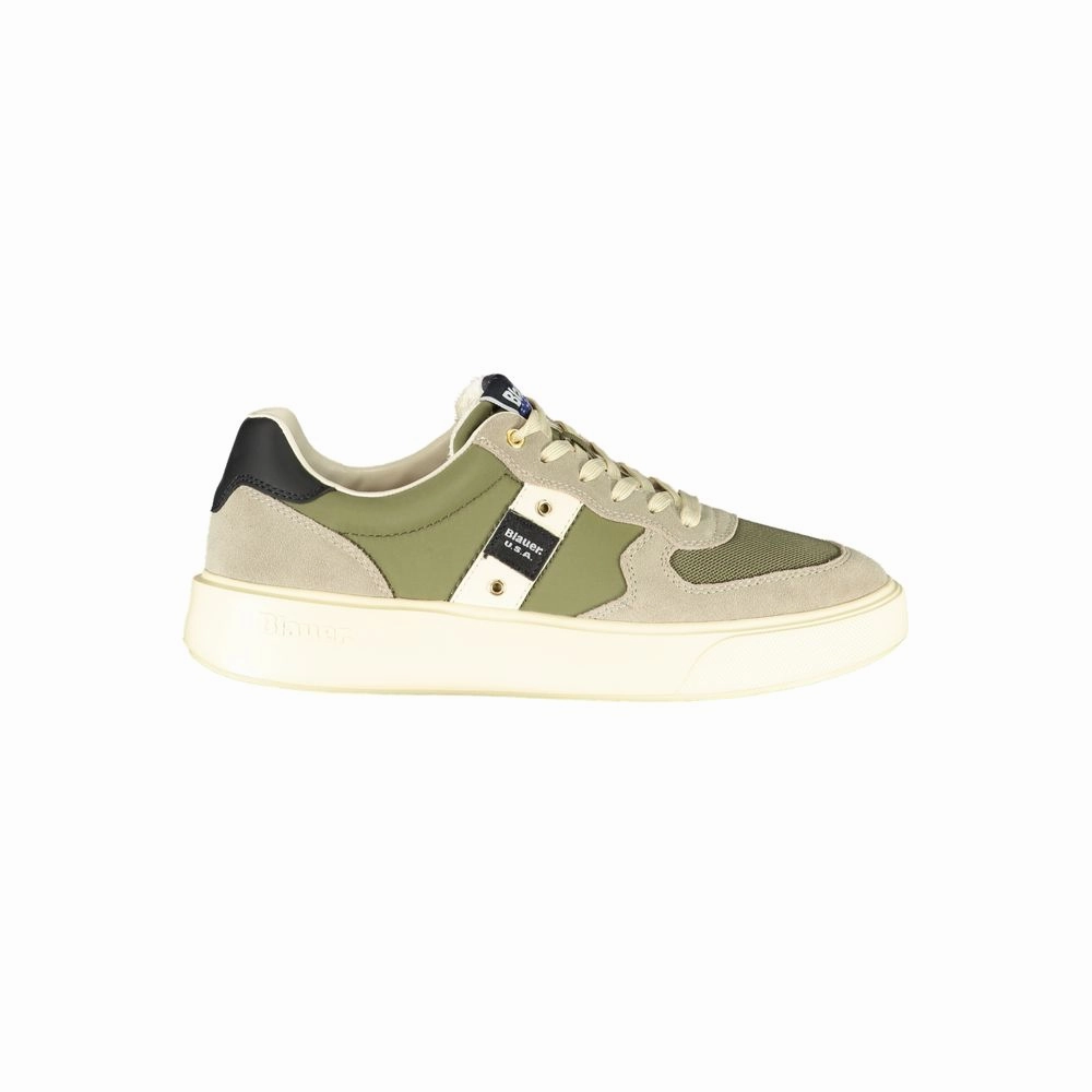 recycled - material - feature shoes sand - running shoes Blauer Leather Men Men's Sneaker