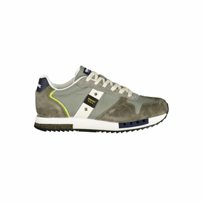 Blauer Polyester Mens Men's Sneaker studded shoes running in a modern bridge area shoes