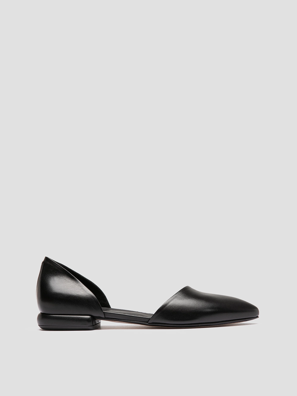 SUE 002 - Black Leather Ballerina Shoes Quality Feel Subtle Presence