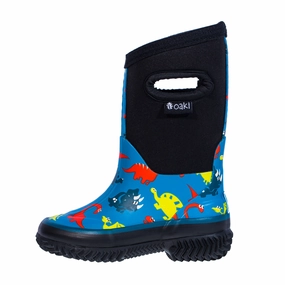 Blue Dinosaurs Neoprene Rain/Snow Boots Active Boots