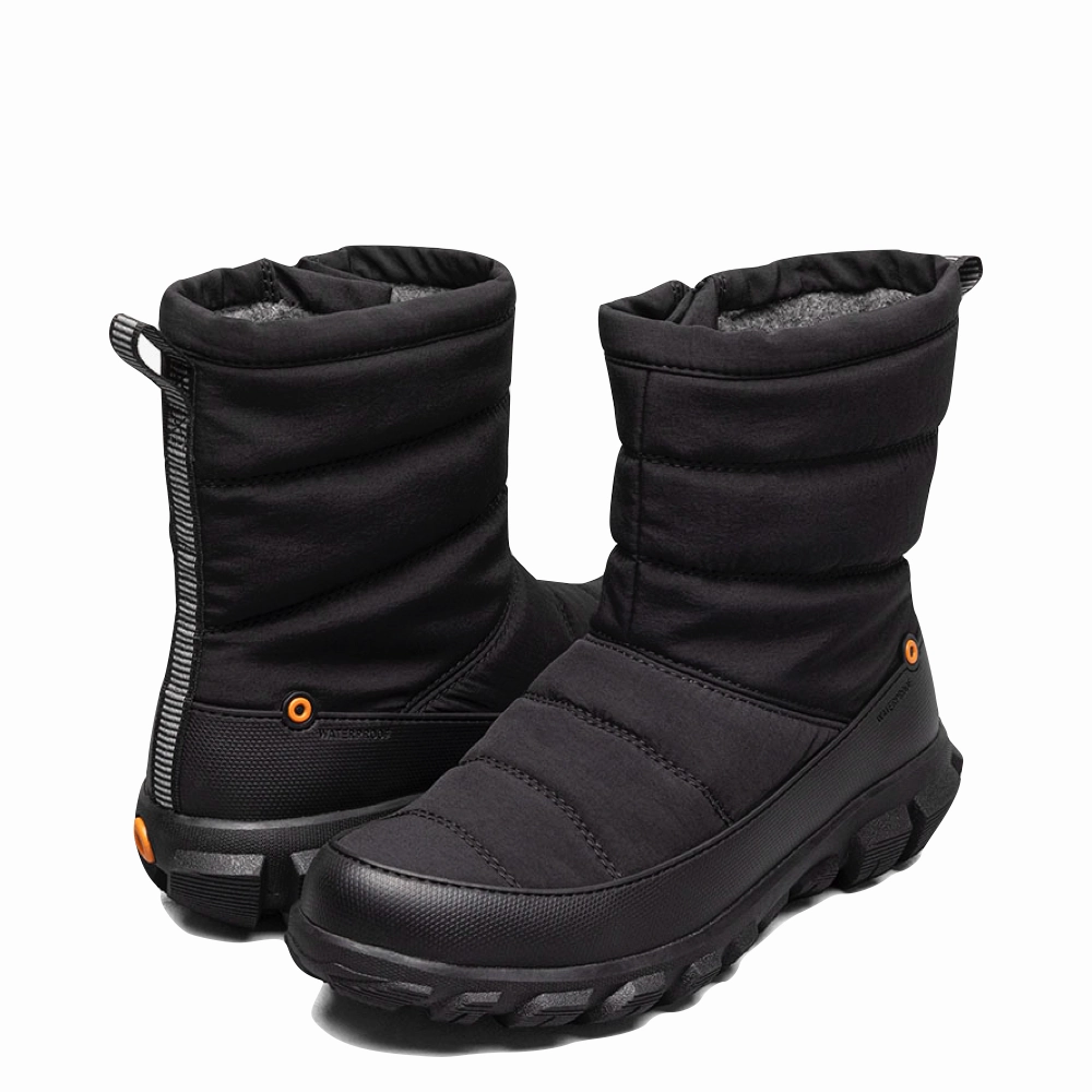 Relaxed Feel Bogs Women's Cedar Quilt Side Zip Waterproof Boot in Black