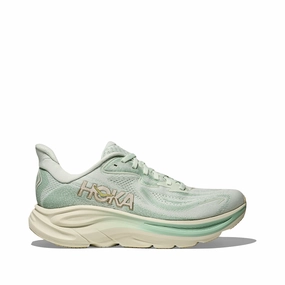 Hoka Women's Clifton 10 Sneaker in Seaglass/Jadeite Easy   wear