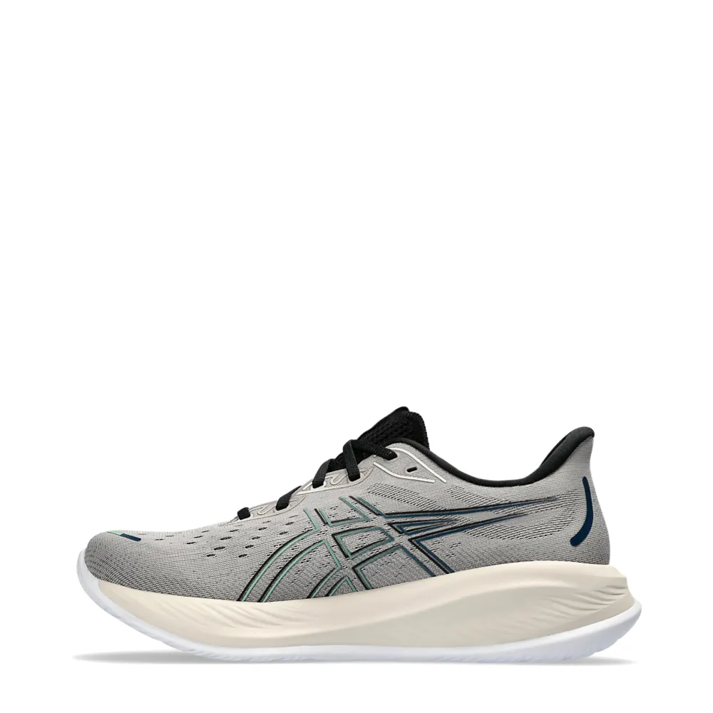 Asics Men's Gel-Cumulus 26 Sneaker in Moonrock/Dark Mint Supportive arch