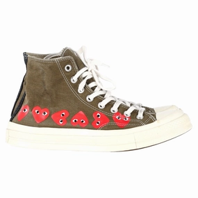 religious - event running gear teenagers' style CDG x Converse Chuck Taylor All Star 70 Hi Sneakers in Olive Canvas