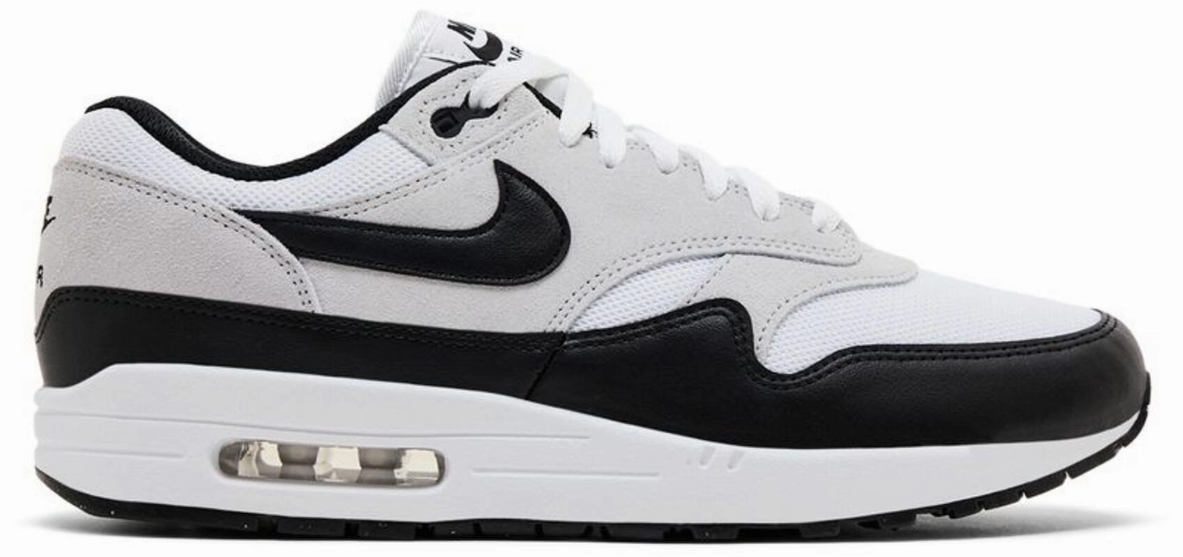 running for a way to stay on track Nike Air Max 1 Essential White Pure Platinum Black