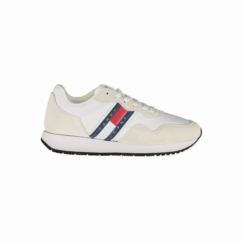 Tommy Hilfiger Leather Men Men's Sneaker treadmill running footwear cushioned - footbed - material shoes