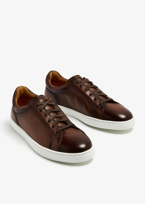 race - day shoe preparedness leather - free Men Leve Marron Sneaker In Brown