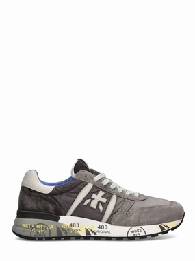 Grey Leather And Rubber Sneakers advanced runners' shoes