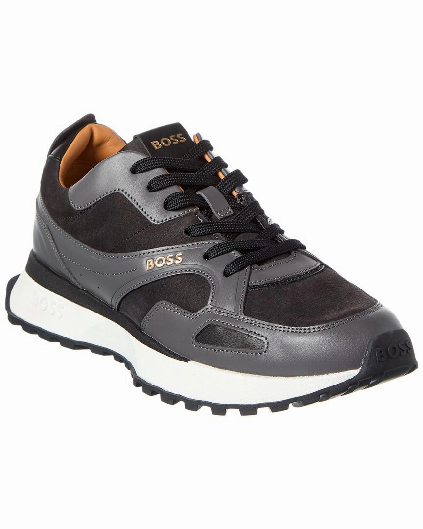 Hugo Boss Jonah Leather Sneaker running in a wellness retreat shoes running shoes with rubber sole