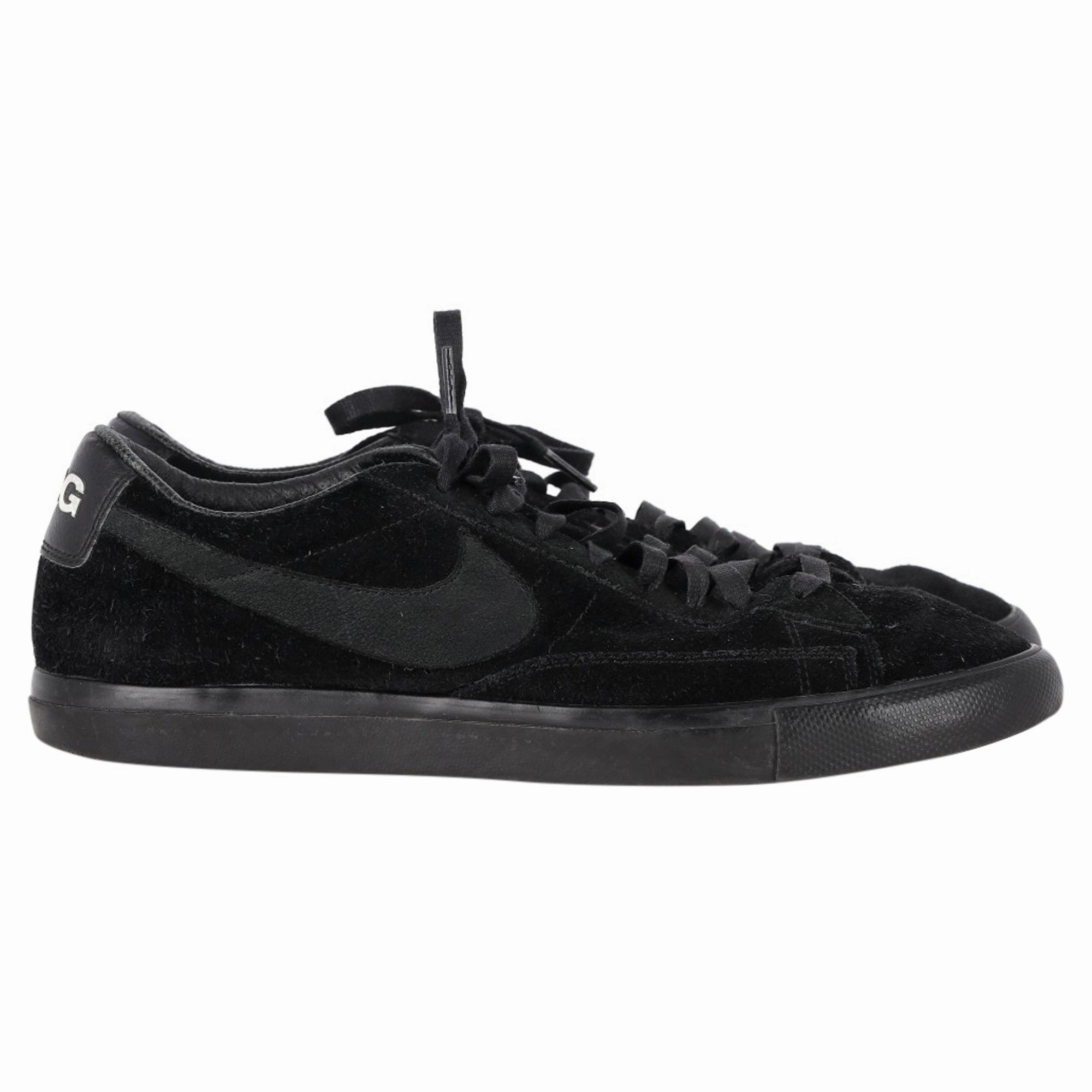 Nike x COMME des GARCONS Blazer Low Top Sneakers in Black Suede rural shoes