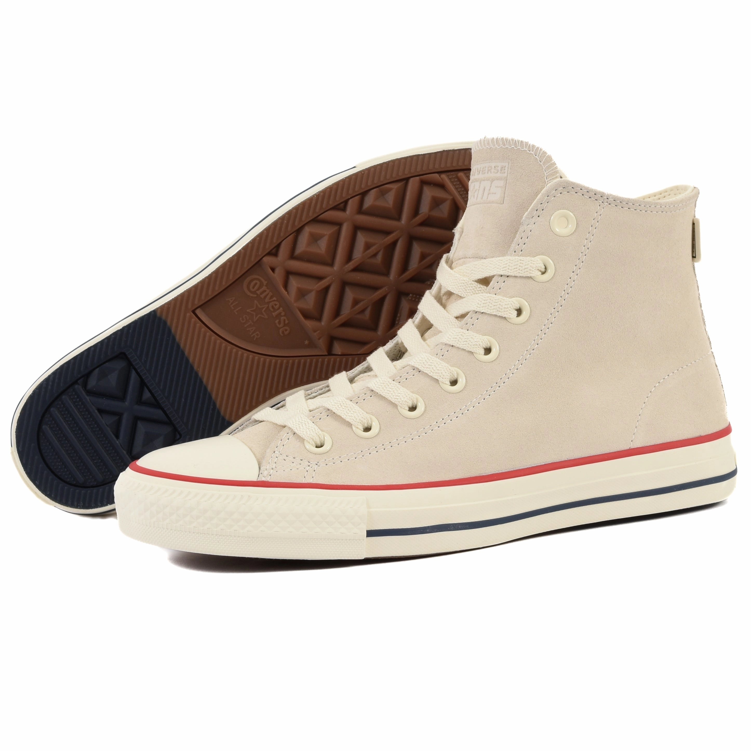 CONS - Chuck Taylor All Star Pro Hi (Egret/Gold/Red) Comfort Strap noiseless