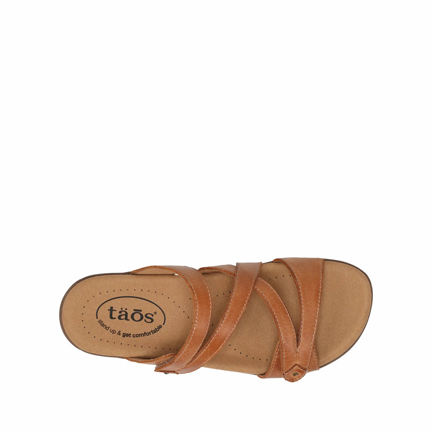 Summer Ease Taos Women's Double U Adjustable Strap Slide Sandal in Caramel