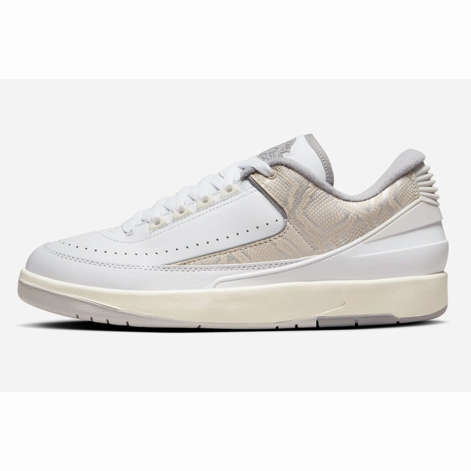 Nike Air Jordan 2 Retro Low White/Cement Grey-Sanddrift  DV9956-100 Men's reinforced - heel - area shoes